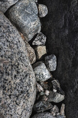 Hornblende granite rocks, California.