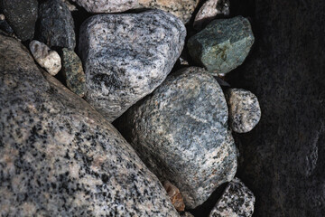 Hornblende granite rocks, California.
