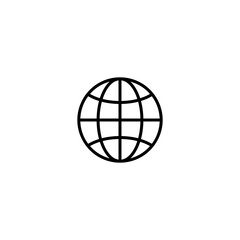 Globe web icon vector for web, computer and mobile app