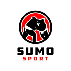 traditional japanese sumo sport logo