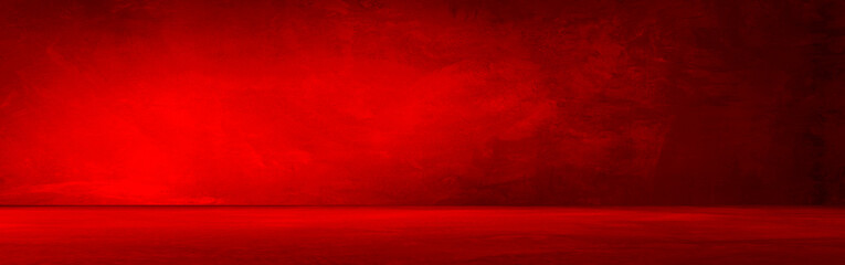 Red concrete wall and floor with light and shadow backgrounds, use for product display for...