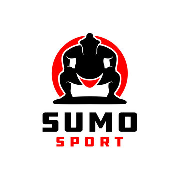 traditional japanese sumo sport logo