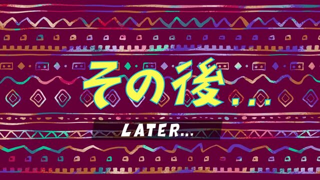 民族柄の背景がおしゃれな時間の経過を伝える映像