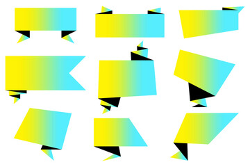 Modern origami ribbon. Geometric background. 3d vector. Stock image. EPS 10.