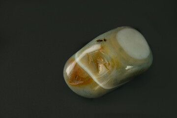 quartz crystal nature textured stone on black surface