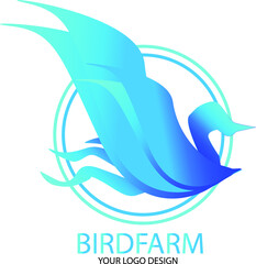 blue bird model for company logo