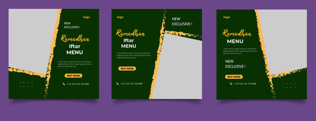social media post Special ramadan menu instagram banner