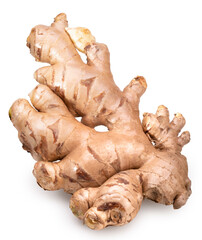 Fresh ginger  isolated on white background, Ginger root on white background With clipping path.