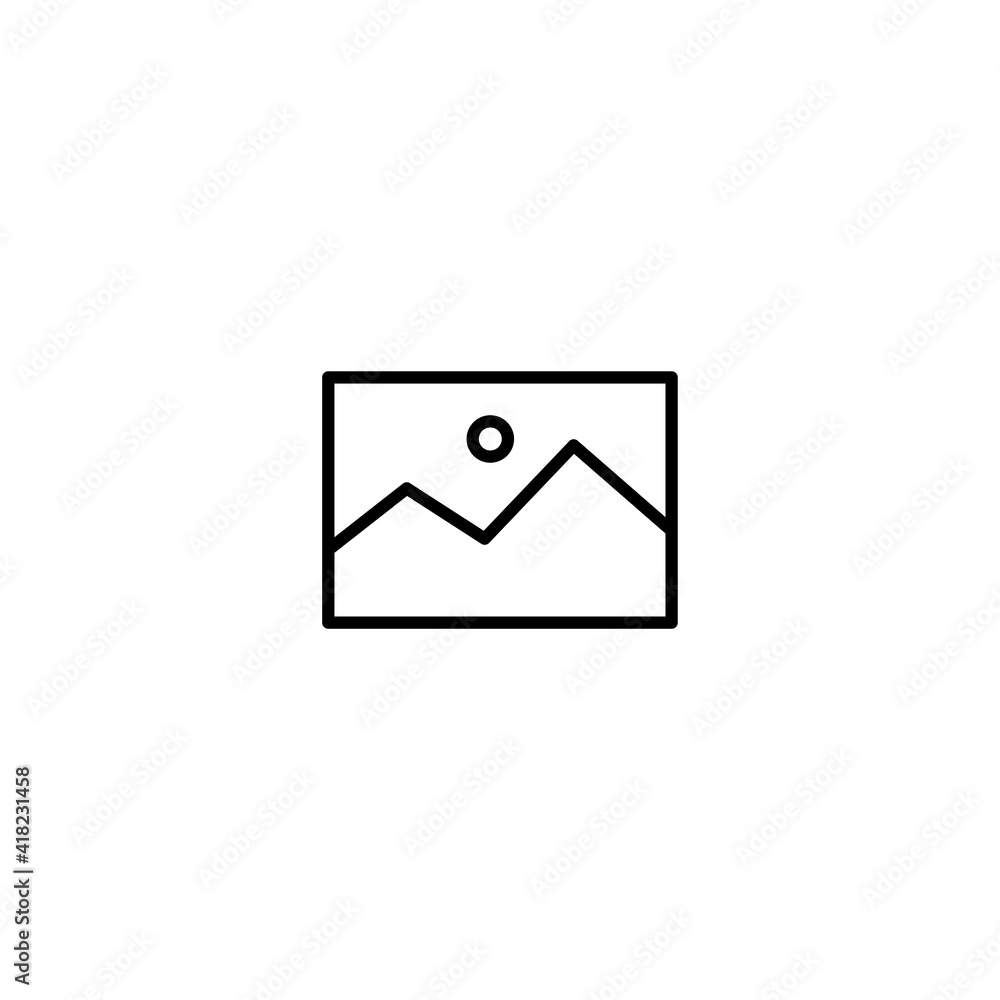 Poster image icon vector for web, computer and mobile app