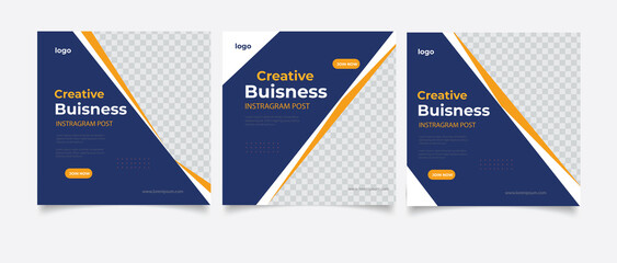 Creative business marketing banner for social media post template