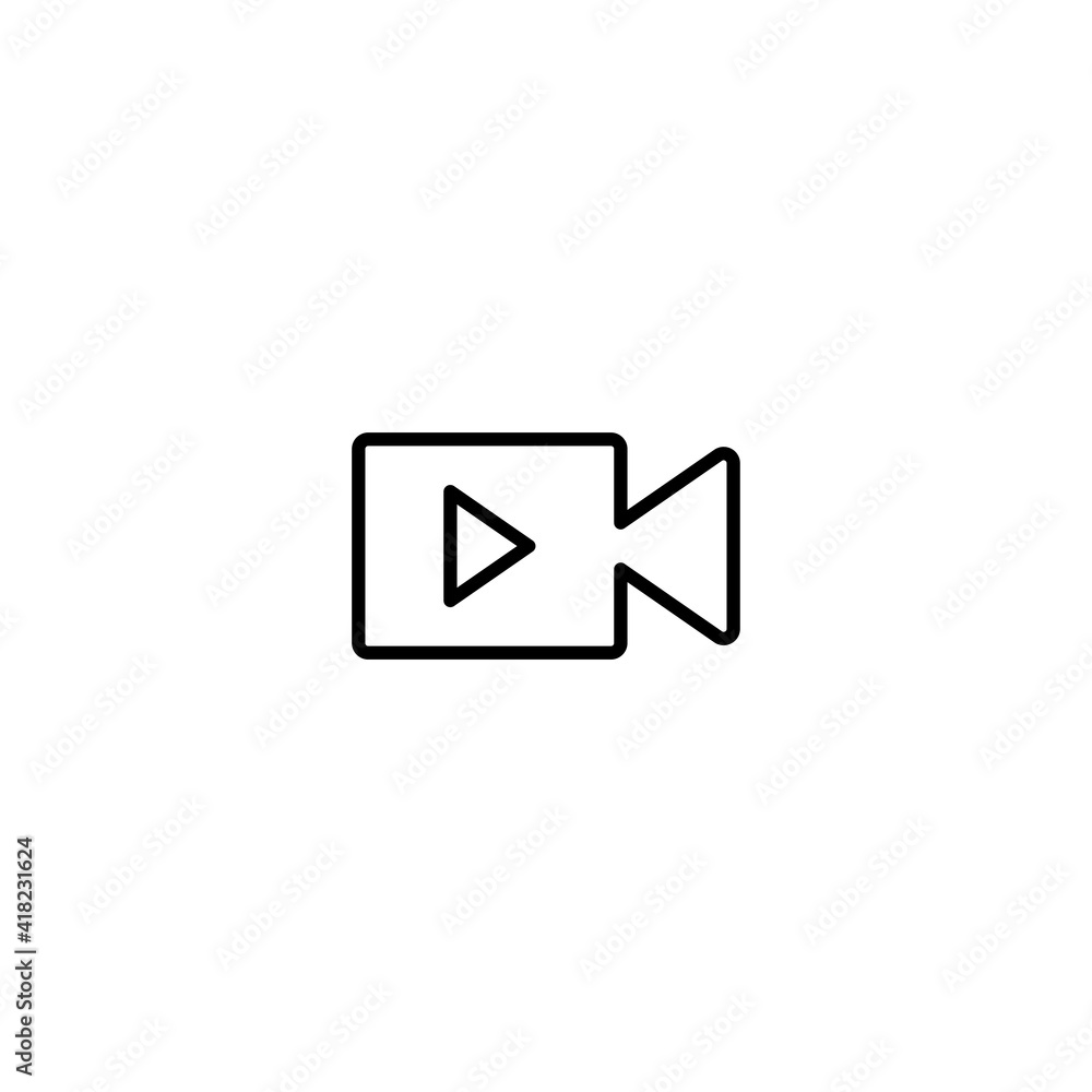 Poster video icon vector for web, computer and mobile app