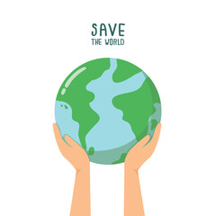 Save the world, Happy earth day concept, 