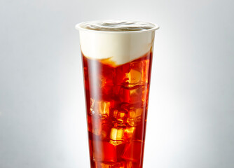 Milkshake ice black tea drink