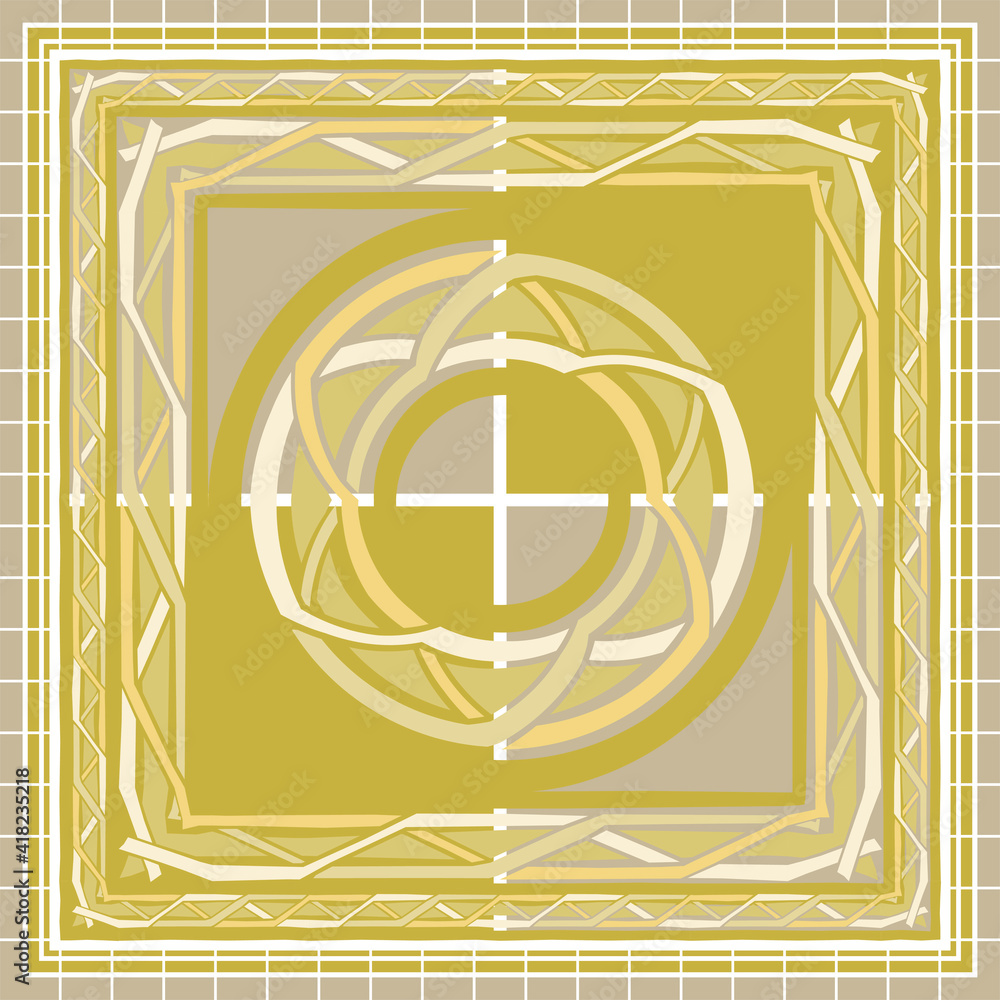 Poster vector scarf with apple color. abstract seamless vector pattern.