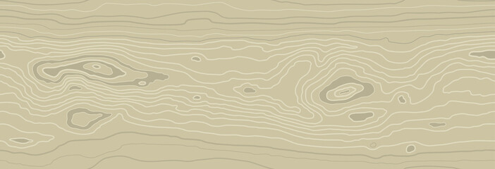 Light beige wood texture background. Natural pattern swatch template. Realistic plank. Wooden grain texture. Dense lines. Vector illustration 