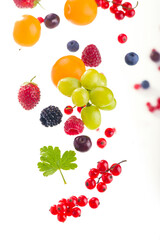 berry mix isolated on a white background