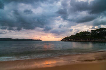 Cloudy Sunrise Seascape with Hints of Rain