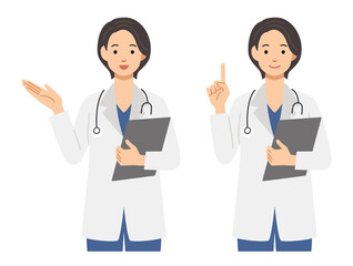 白衣をきた笑顔の若い女性医師