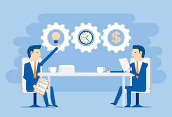 Meetings and talks on business matters