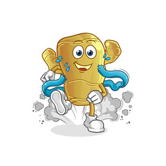 ginger runner character. cartoon mascot vector