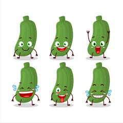 Cartoon character of zucchini with smile expression