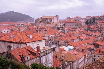Fototapeta na wymiar Landscape of medieval town in Dubrovnik Croatia