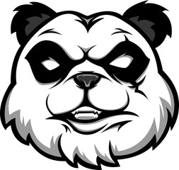  illustration vector graphic of panda head mascot good for logo sport ,t-shirt ,logo