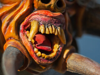 Mouth part of a carnival mask