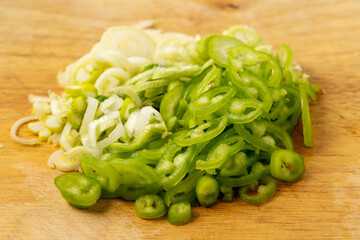 Chop pepper as a hors d 'oeuvres