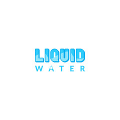 Liquid water logo design template