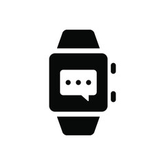 Smartwatch with message icon