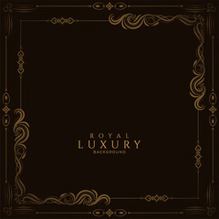 Abstract floral frame luxury background