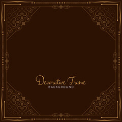 Abstract ethnic floral frame background