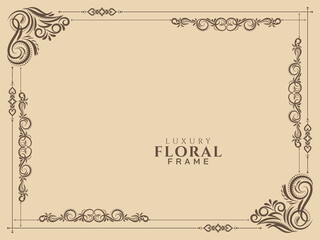 Abstract decorative floral frame background