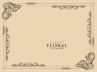 Abstract decorative floral frame background