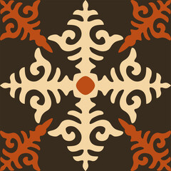 Design asian element Kazakh national ornaments.