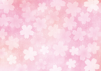 ピンクの桜　背景イラスト