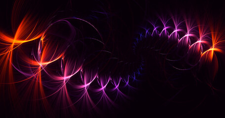 3D rendering abstract technology fractal background