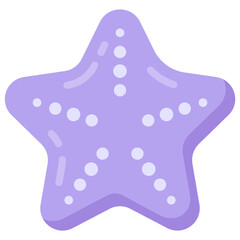 
Starfish in flat style icon, editable vector 

