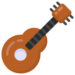 
Musical instrument, flat icon of guitar 


