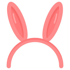 
Flat icon of bunny band, ladies accessory 

