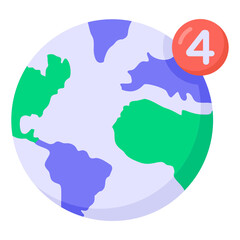 
Global notification flat style icon 

