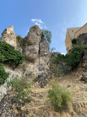 Views of the castle of Segura de la Sierra in Andalucia, Spain