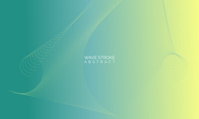 Wave line of flowing particles abstract vector background, smooth curvy shape dots fluid array. 3d shape dots blended mesh, future technology relaxing wallpaper.