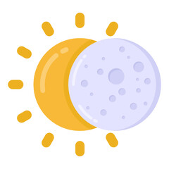 
Snowflakes falling from cloud with moon denoting snowy night icon

