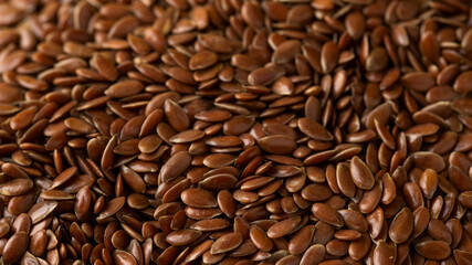 Close up of Flax Seeds  or linseed texture for background..