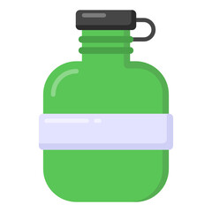 
A military grenade icon in flat style

