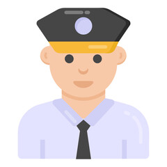 
Policeman in flat style editable vector 

