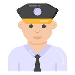 
Policeman in flat style editable vector 

