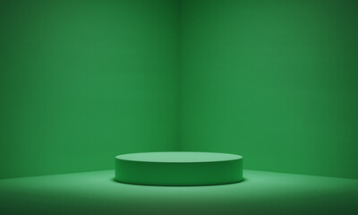 Empty purple green on Background. 3d rendering 
